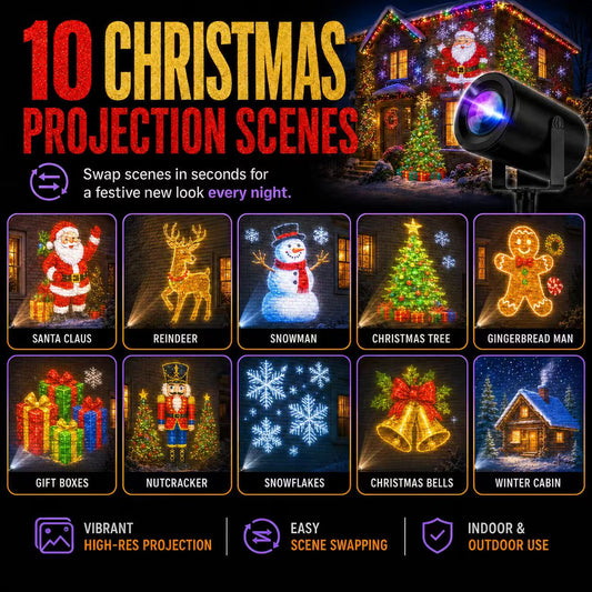 10 CHRISTMAS PROJECTION SCENES