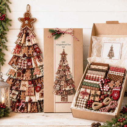 DIY Oversized Patchwork Christmas Tree Door Hanging Kit – Beginner-Friendly, All Tools & Guide Included