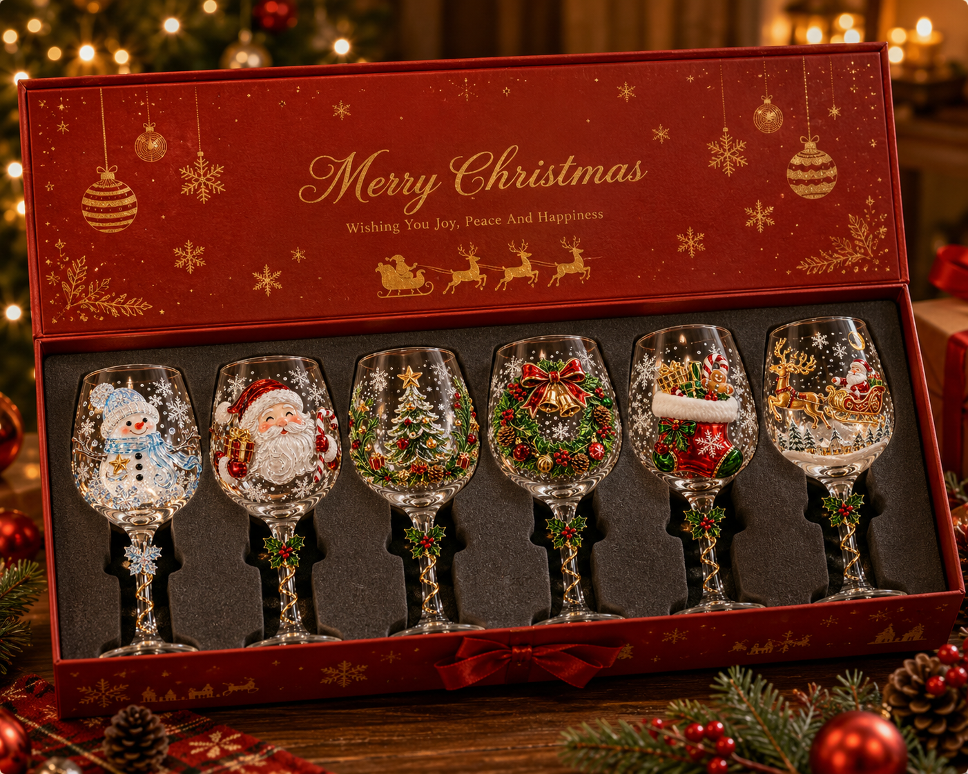Christmas 3D Glass Collection | Santa, Snowman & Holiday Designs