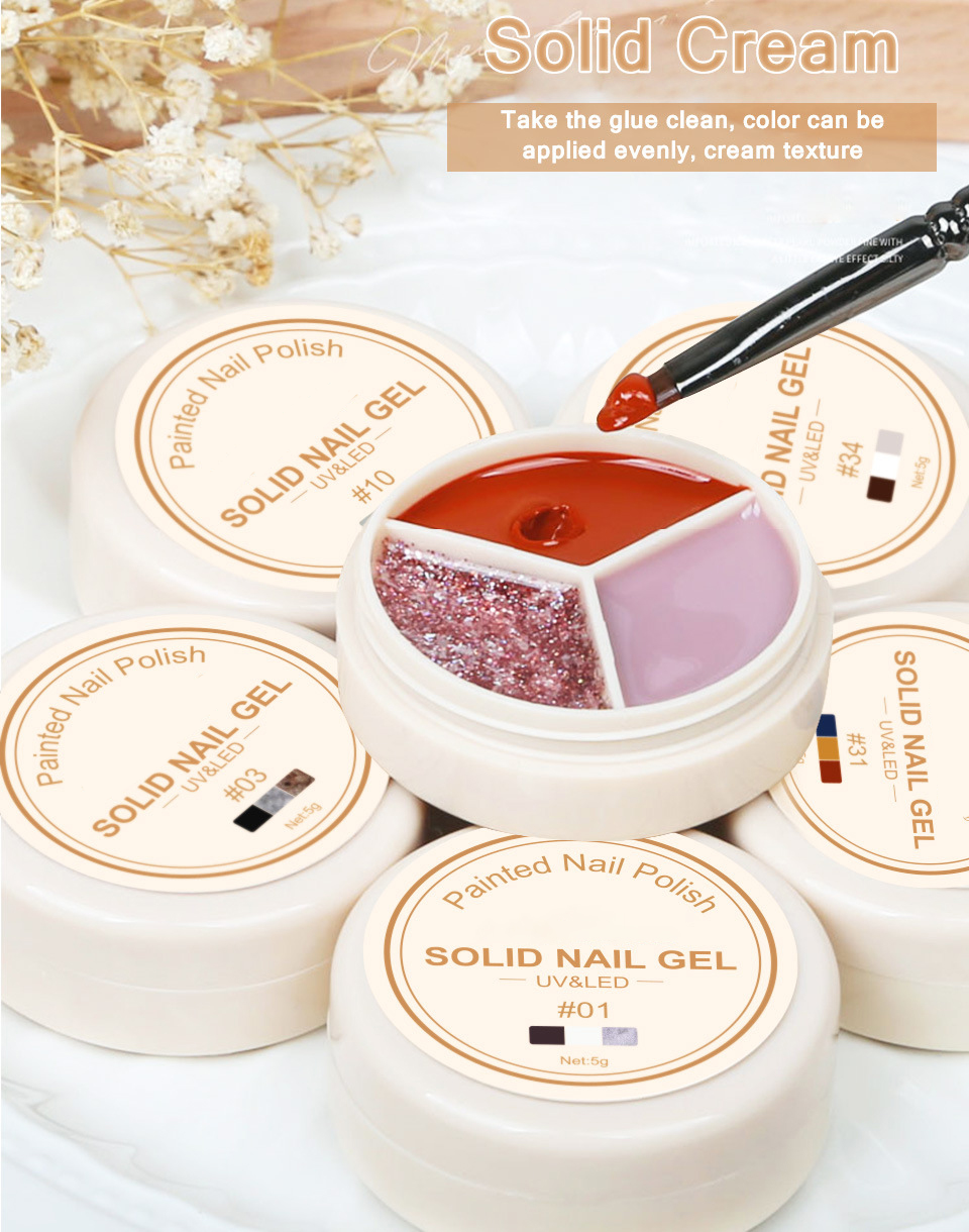 ✨Last Day-50% OFF🎨3 Colors Gel Nail Polish No Wipe for Diy Cute Nails at Home Salon