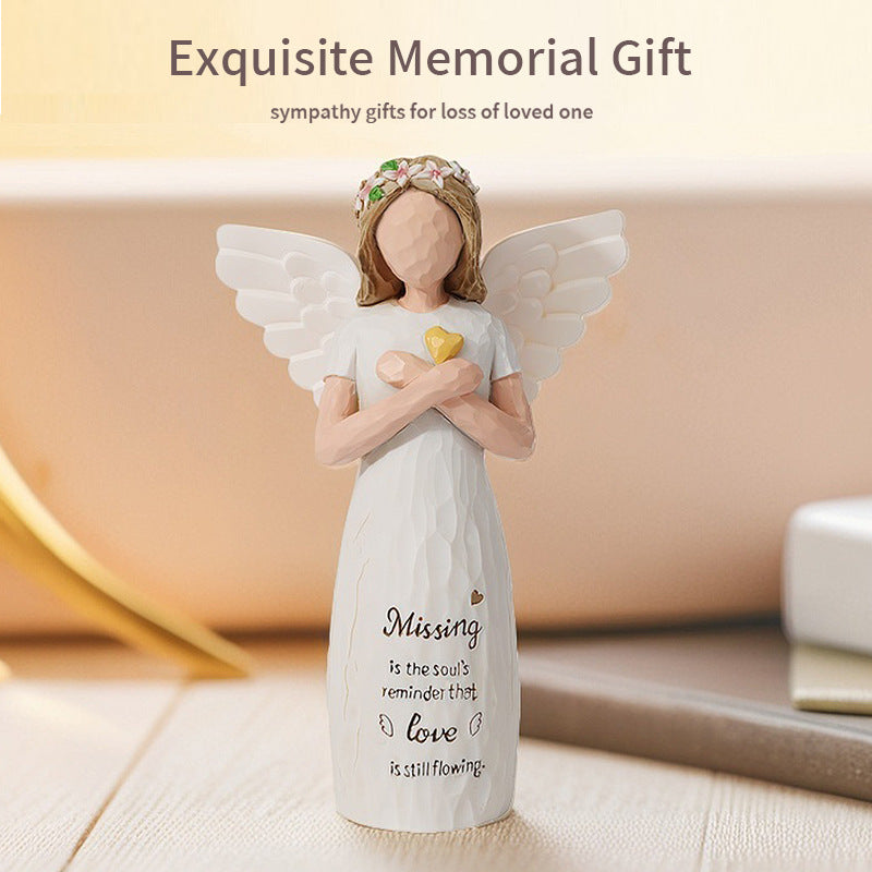 Forever in Our Hearts Memorial Angel Figurine Collection