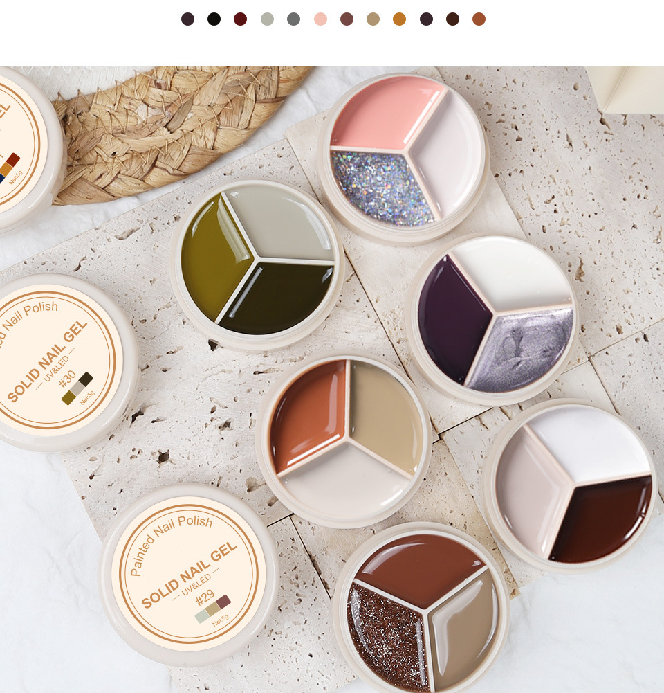 ✨Last Day-50% OFF🎨3 Colors Gel Nail Polish No Wipe for Diy Cute Nails at Home Salon