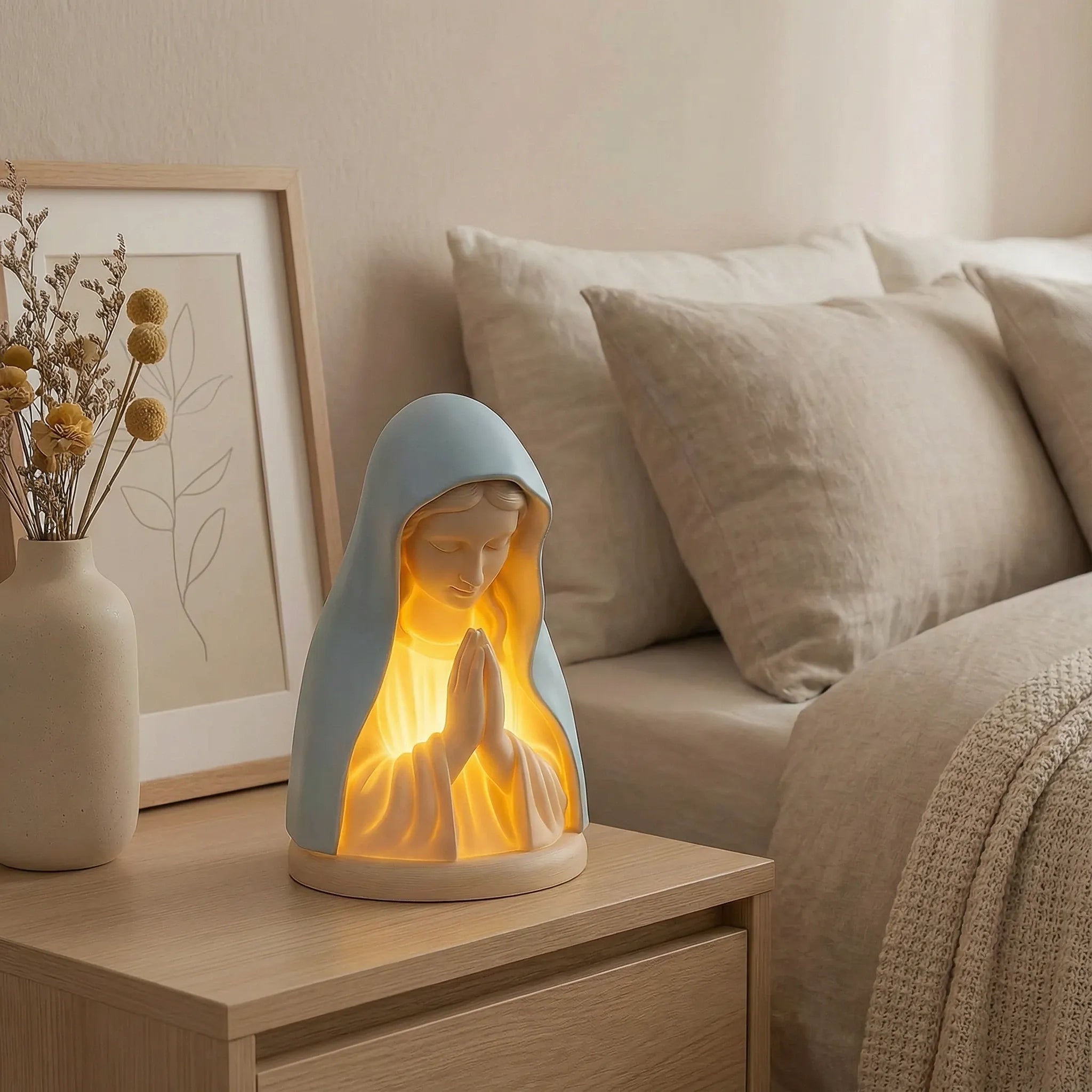 💥SAVE 49%✝️ Handmade Resin Virgin Mary Night Light – A Gentle Glow of Peace & Protection
