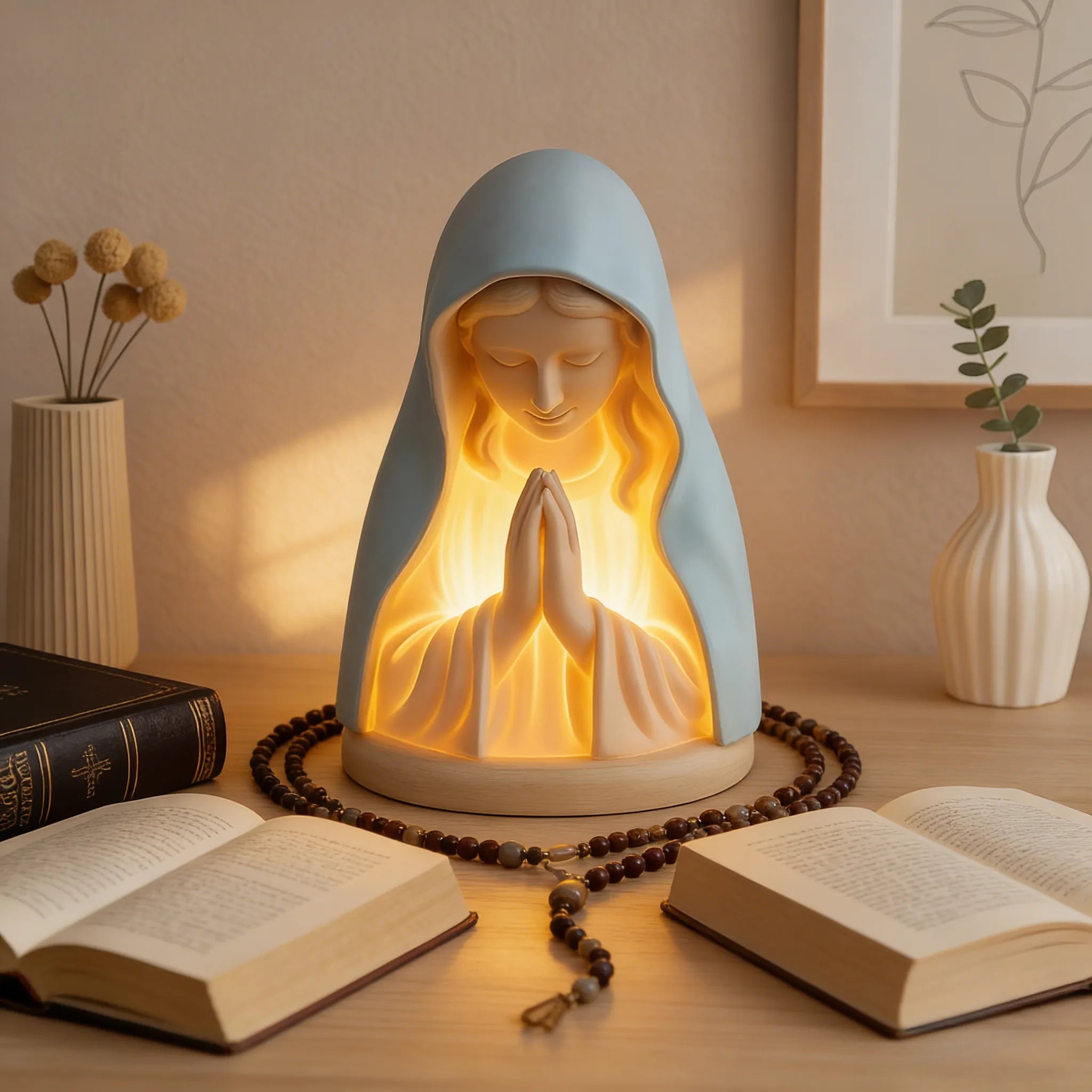 💥SAVE 49%✝️ Handmade Resin Virgin Mary Night Light – A Gentle Glow of Peace & Protection
