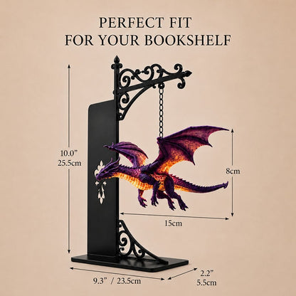 🔥Last Day 49% OFF -🏰Glowing Dragon Hanging Bookshelf Light