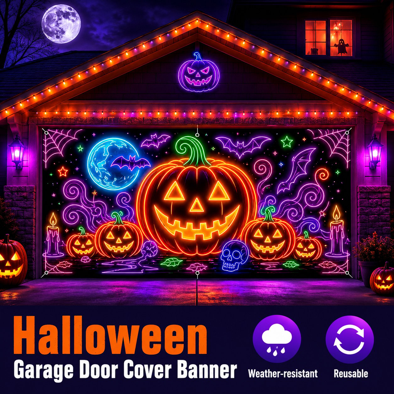Halloween Garage Door Cover