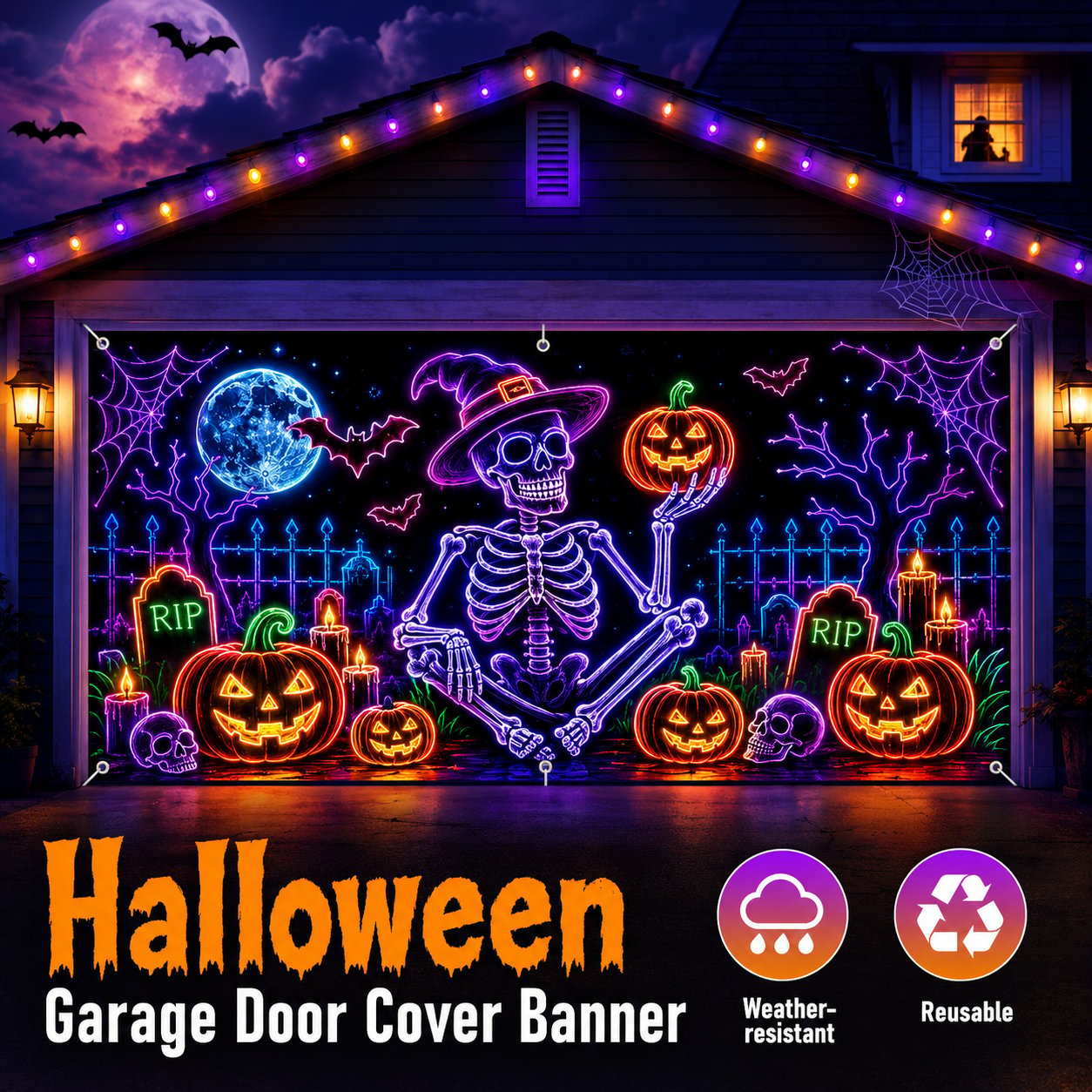 Halloween Garage Door Cover
