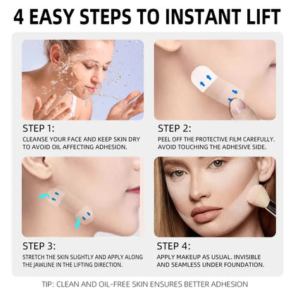 120 Pcs Waterproof Instant Face Lift Ultra-Thin Invisible Beauty Tape -Effective For 10 Hours