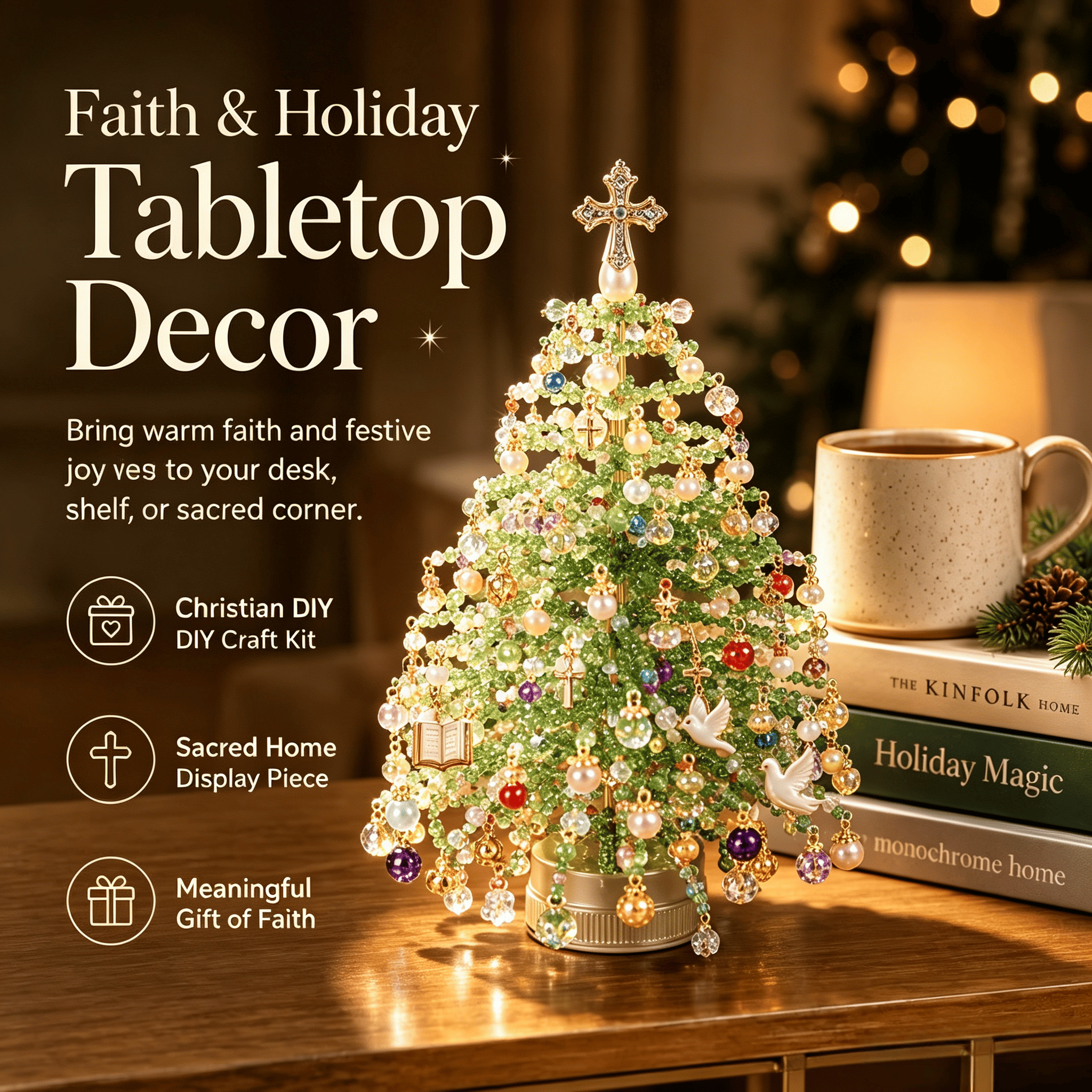 DIY Beaded Christmas Tree Kit – Make Your Own Sparkling Holiday Decoration