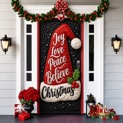 3D Christmas Front Door Cover Decoration – 18 Festive Designs | Santa, Snowman & More