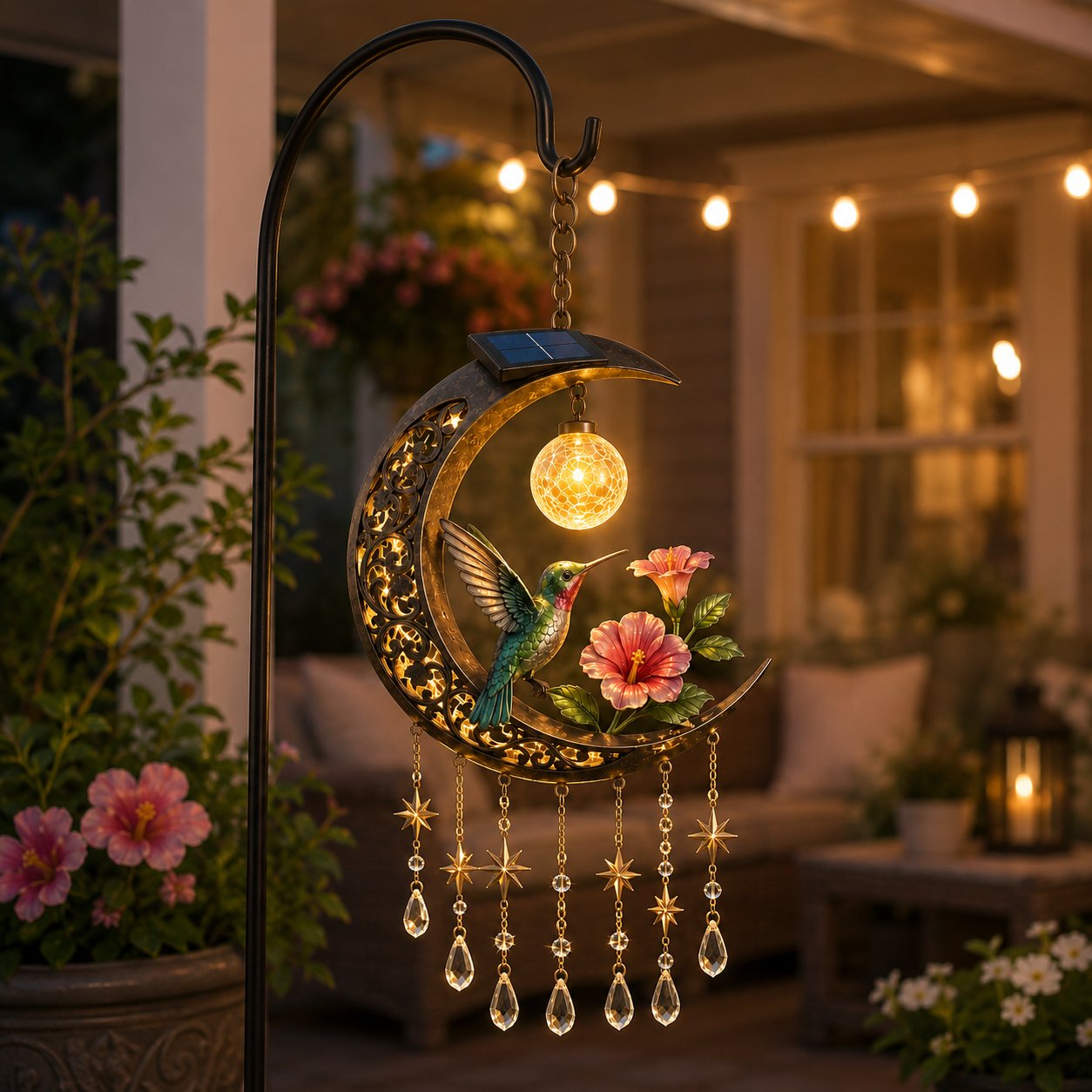 Enchanted Moon Solar Garden Lights – Solar Powered Hanging Decor
