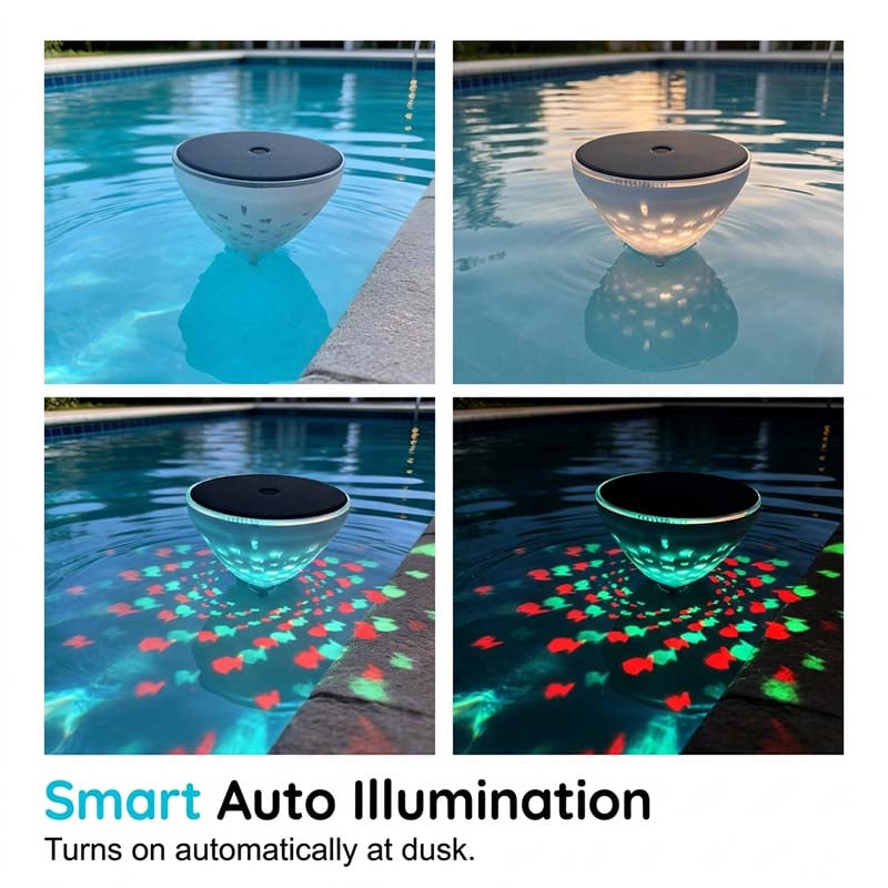 🔥Summer Sale 50% OFF🐟✨ Solar Floating Pool Light with Fish Projection 🌊💡