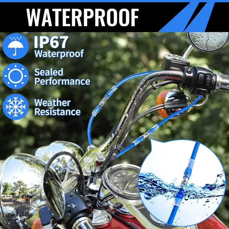 Heat Shrink Butt Crimp Terminal Kit, Car Accessories, Car Stuff, Waterproof Solder Seal Electrical Connector for Summer