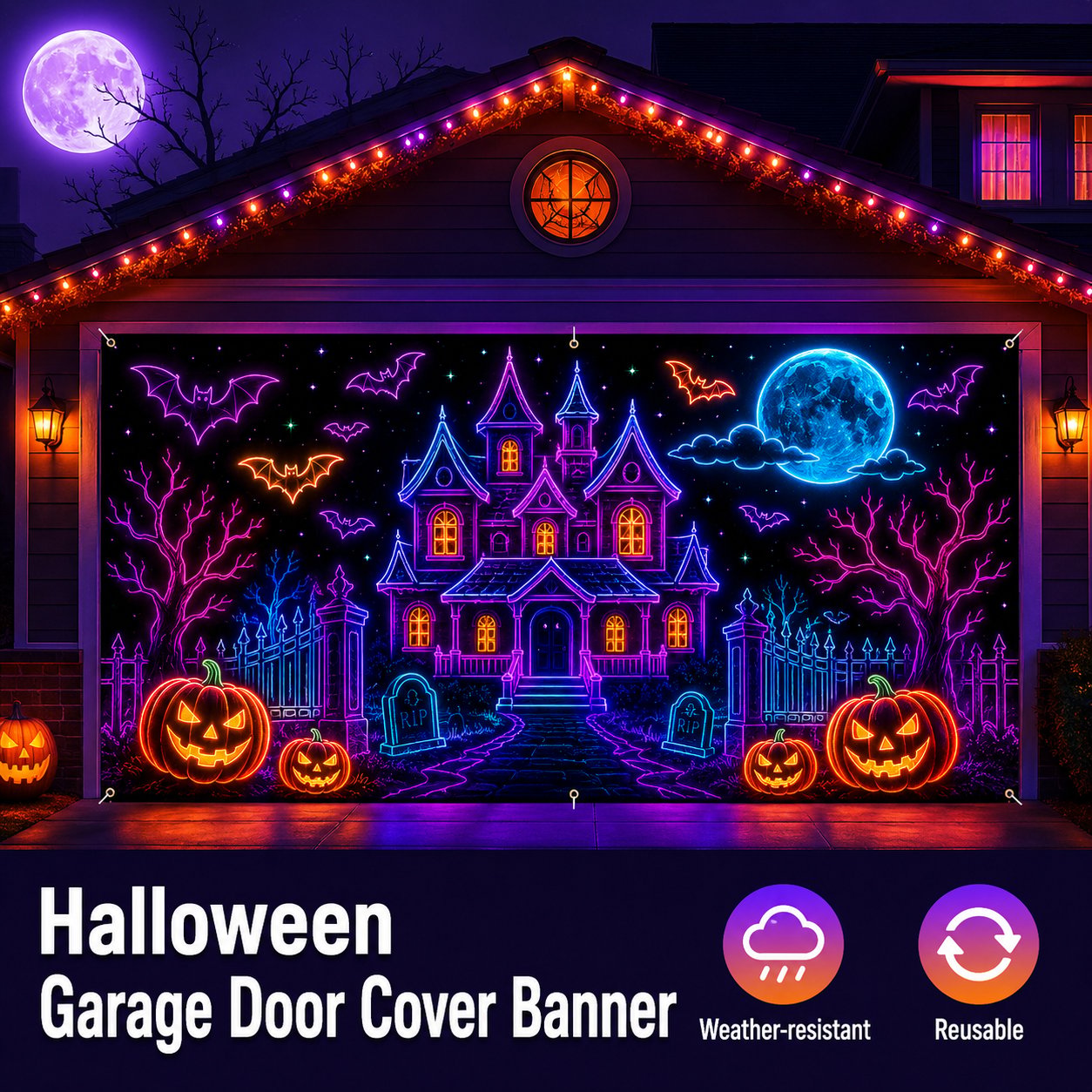 Halloween Garage Door Cover