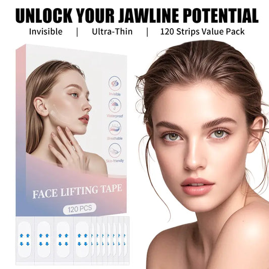 120 Pcs Waterproof Instant Face Lift Ultra-Thin Invisible Beauty Tape -Effective For 10 Hours