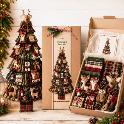 DIY Oversized Patchwork Christmas Tree Door Hanging Kit – Beginner-Friendly, All Tools & Guide Included