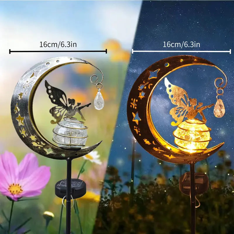Magical Moon & Fairy Solar Garden Light | Turn Your Yard Into a Dreamy Fairyland After Dark