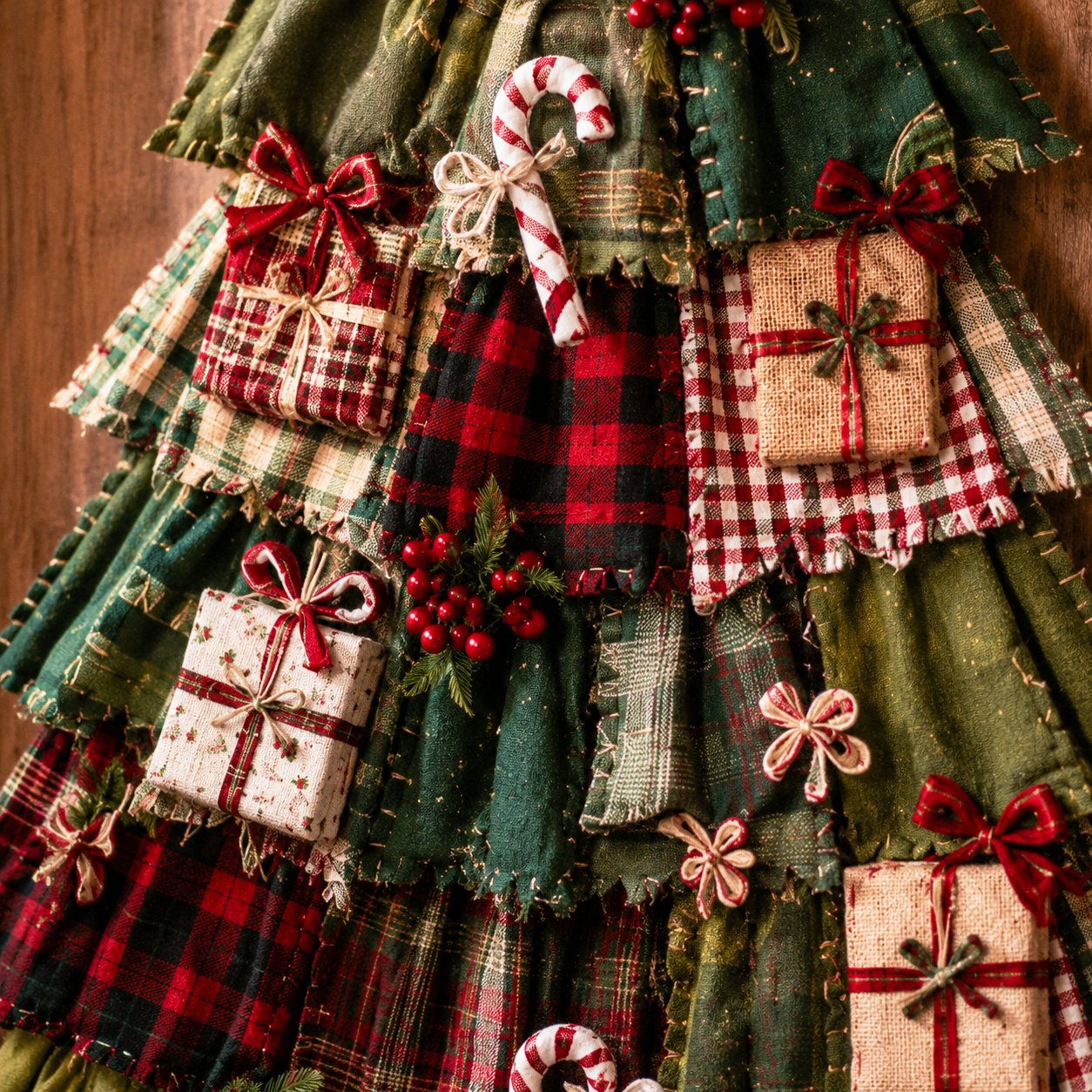 DIY Oversized Patchwork Christmas Tree Door Hanging Kit – Beginner-Friendly, All Tools & Guide Included