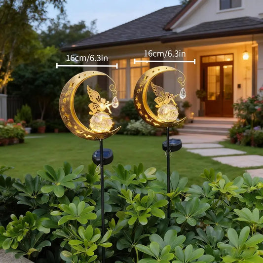 Magical Moon & Fairy Solar Garden Light | Turn Your Yard Into a Dreamy Fairyland After Dark