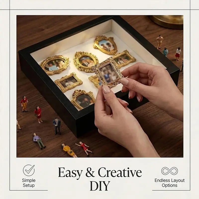 DIY Mini Museum Silhouette Box Set – Personalized Memory Display