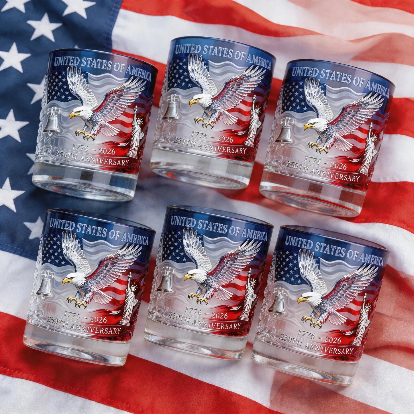 Limited Edition 2026 USA 250th Anniversary Commemorative Glass – 1776-2026 Heritage Edition🔥