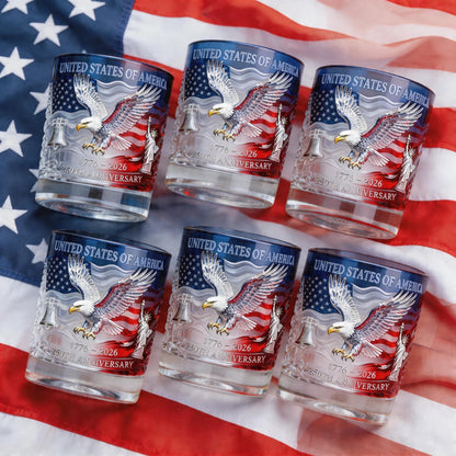 Limited Edition 2026 USA 250th Anniversary Commemorative Glass – 1776-2026 Heritage Edition🔥