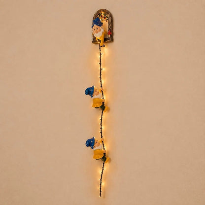 Christmas Gnome String Lights – Climbing Gnome Wall Hanging LED Decor