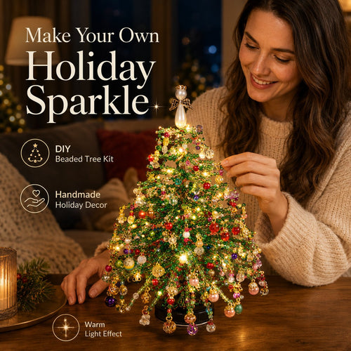 DIY Beaded Christmas Tree Kit – Make Your Own Sparkling Holiday Decoration