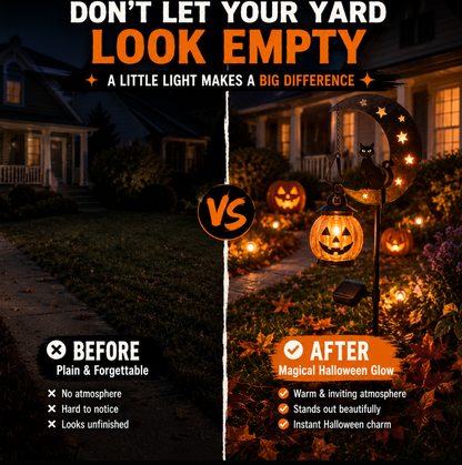 Solar Black Cat Garden Stake Light | IP65 Waterproof Halloween Outdoor Decor