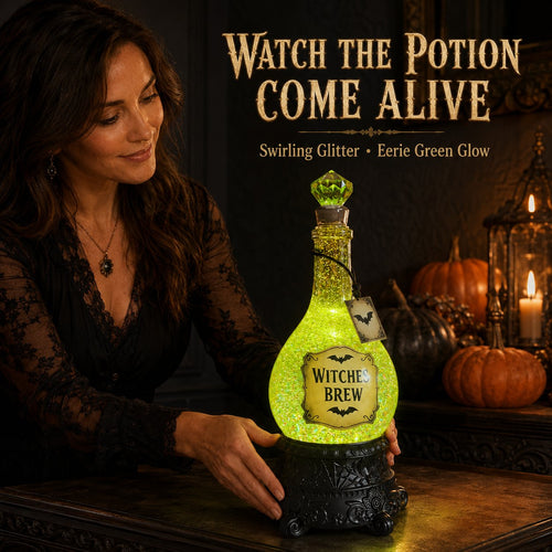 🔥Last Day 49% OFF 🧙✨Lighted Witches’ Brew Poison Bottle Glitter Globe