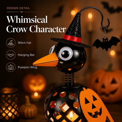 🔥Last Day 50% OFF🔥Wrought Iron Crow and Pumpkin Ornament🐦🎃