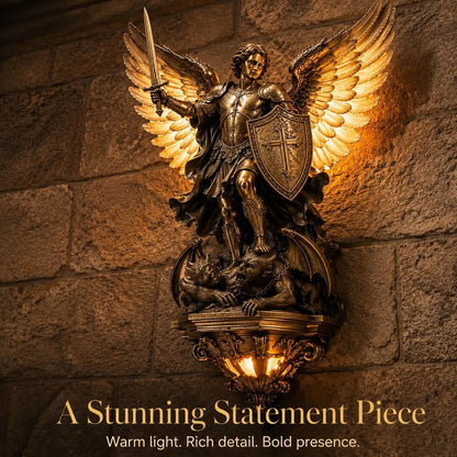⏰🕊️St. Michael Guardian Angel Wall Light