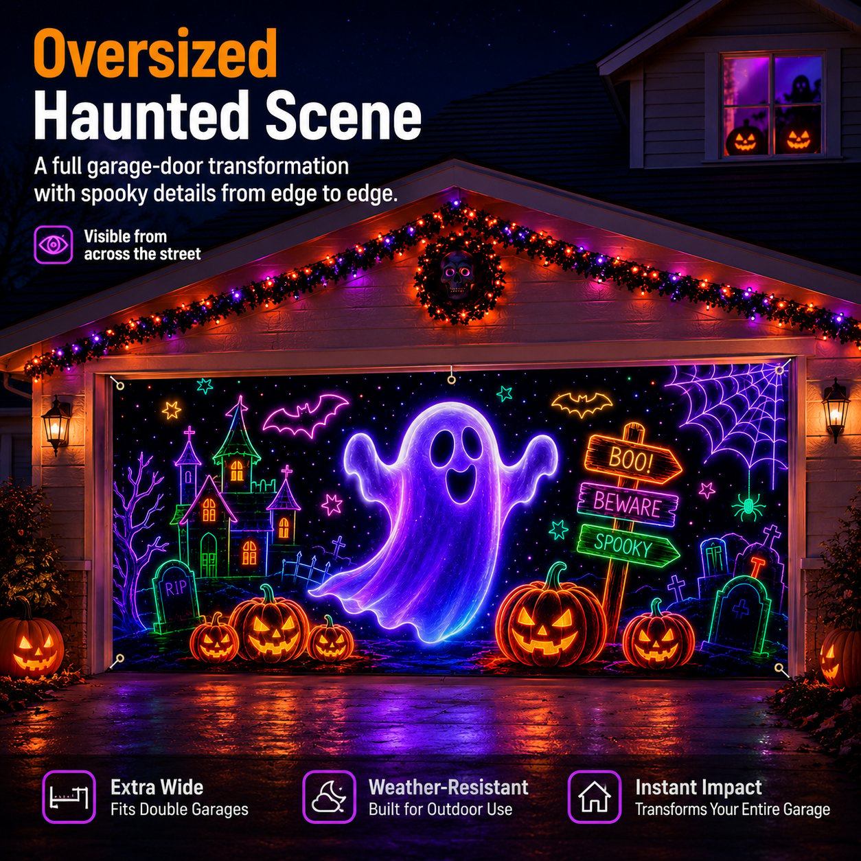 Halloween Garage Door Cover