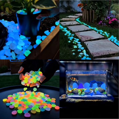 🌈Colorful Glow-in-the-Dark Garden Stones🔥