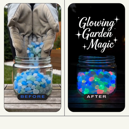 🌈Colorful Glow-in-the-Dark Garden Stones🔥