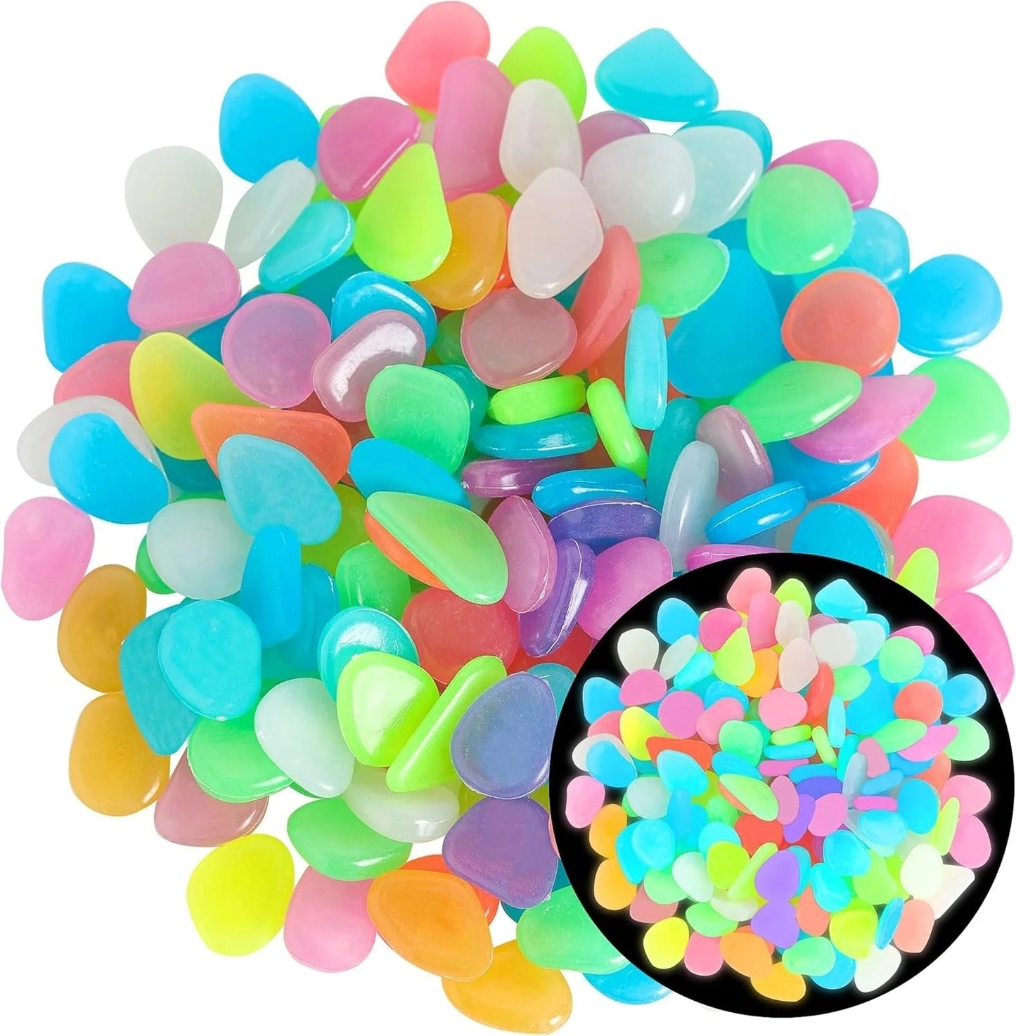 🌈Colorful Glow-in-the-Dark Garden Stones🔥