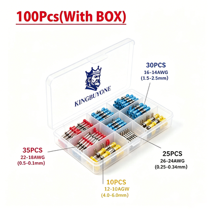 Heat Shrink Butt Crimp Terminal Kit, Car Accessories, Car Stuff, Waterproof Solder Seal Electrical Connector for Summer