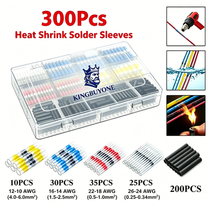 Heat Shrink Butt Crimp Terminal Kit, Car Accessories, Car Stuff, Waterproof Solder Seal Electrical Connector for Summer