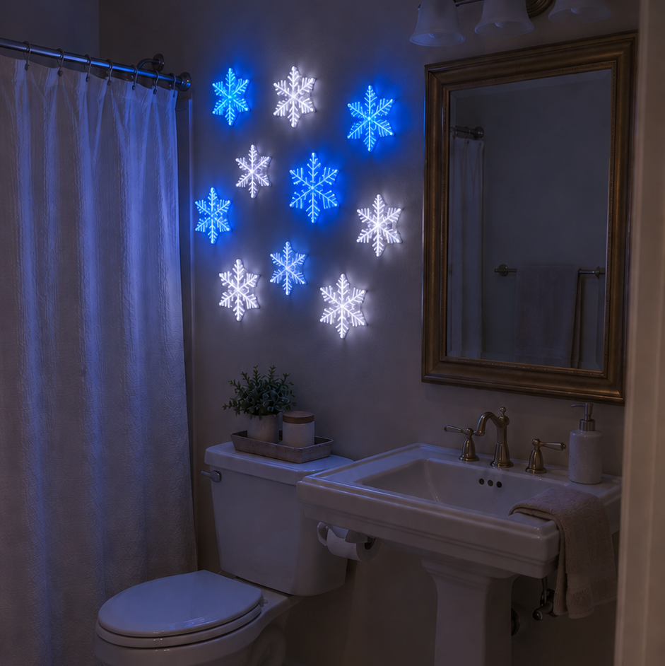 🎄 Christmas Sale 50% OFF ❄️ LED Snowflake Wall Light Set – Festive Christmas Winter Deco