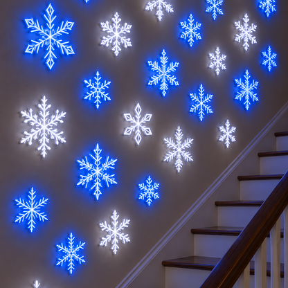 🎄 Christmas Sale 50% OFF ❄️ LED Snowflake Wall Light Set – Festive Christmas Winter Deco