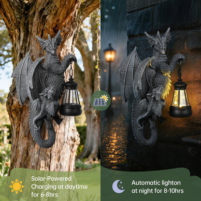 Eco-Friendly Solar Dragon Tree Statue