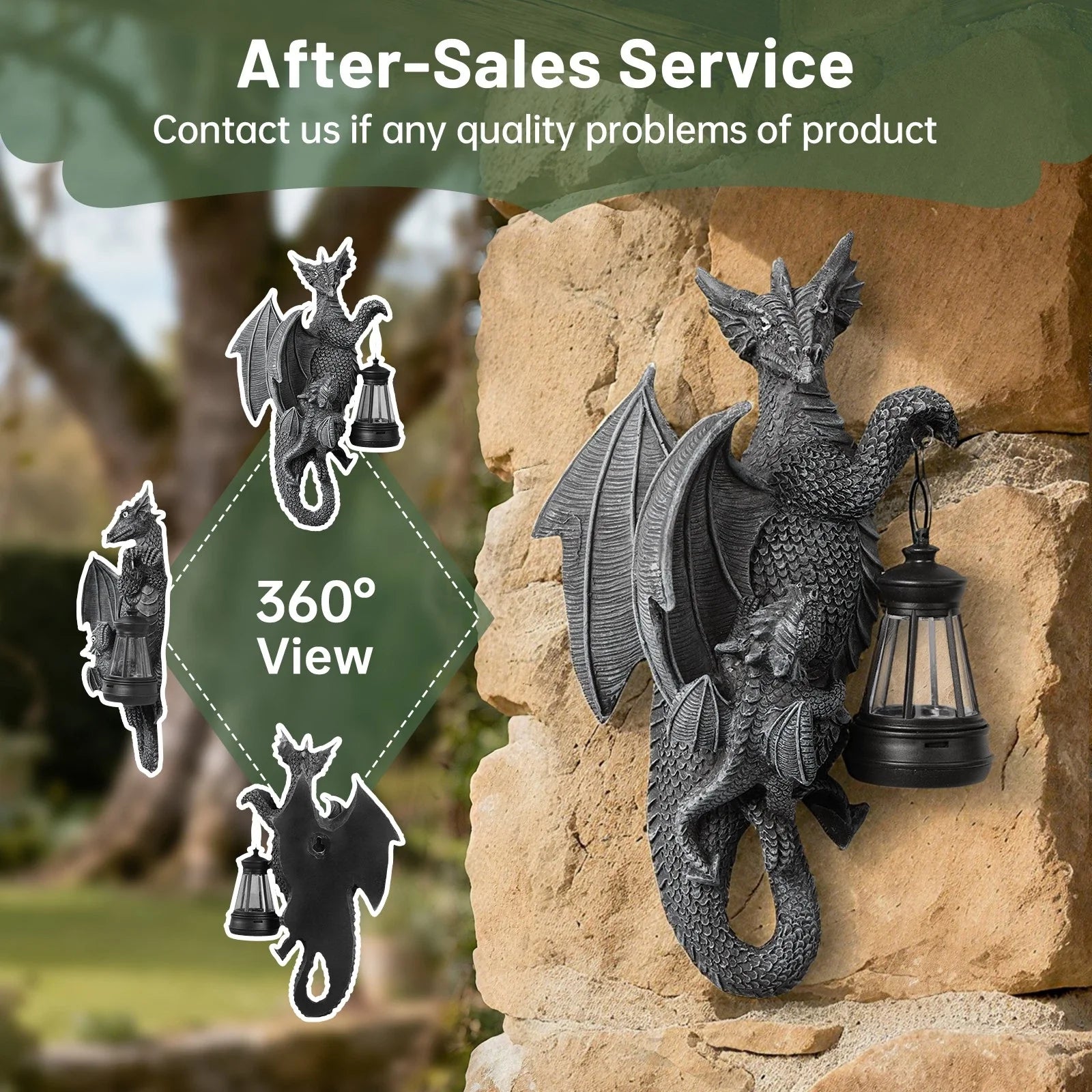 Eco-Friendly Solar Dragon Tree Statue