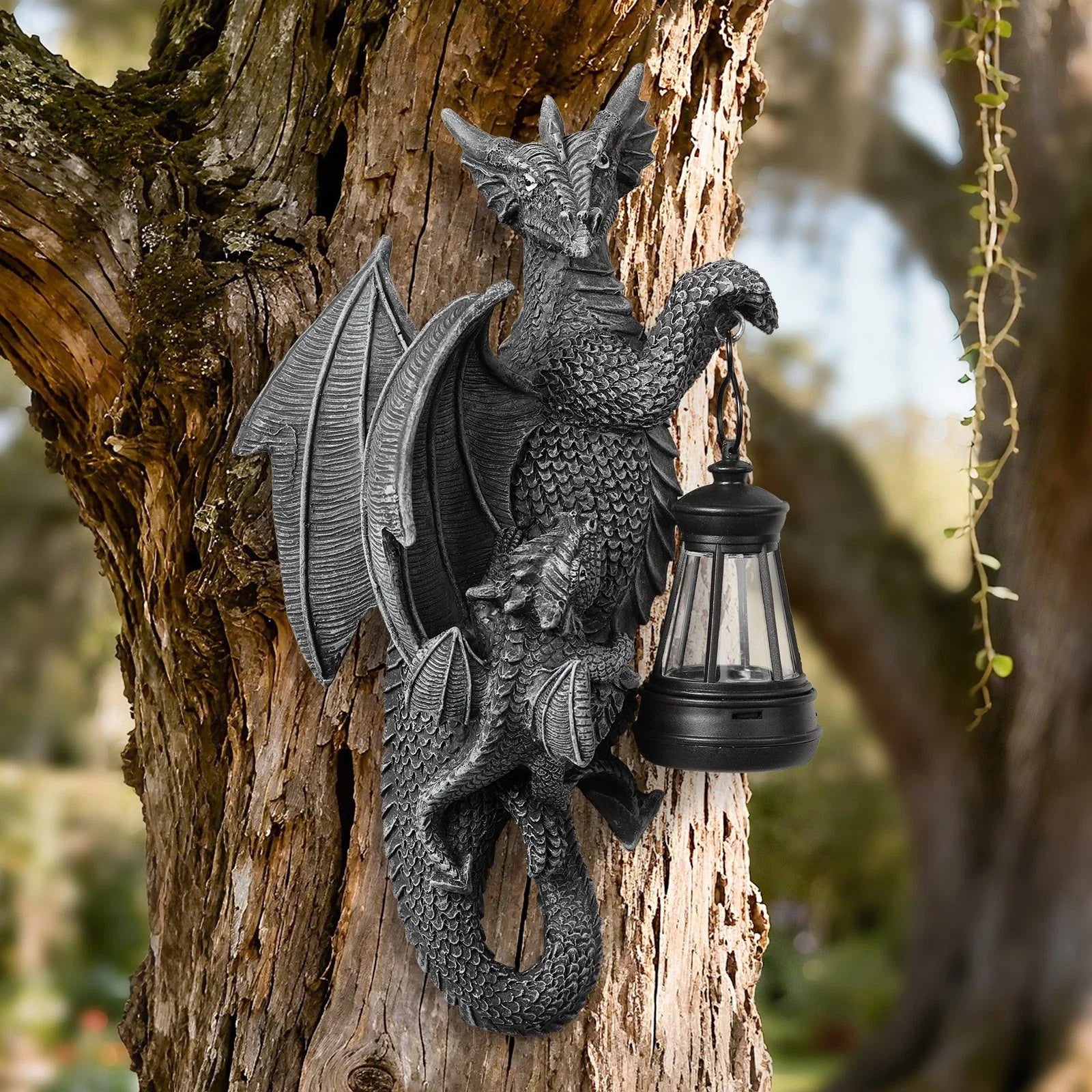 Eco-Friendly Solar Dragon Tree Statue