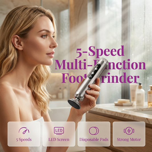Electric multi-function foot sander with 5 speed settings