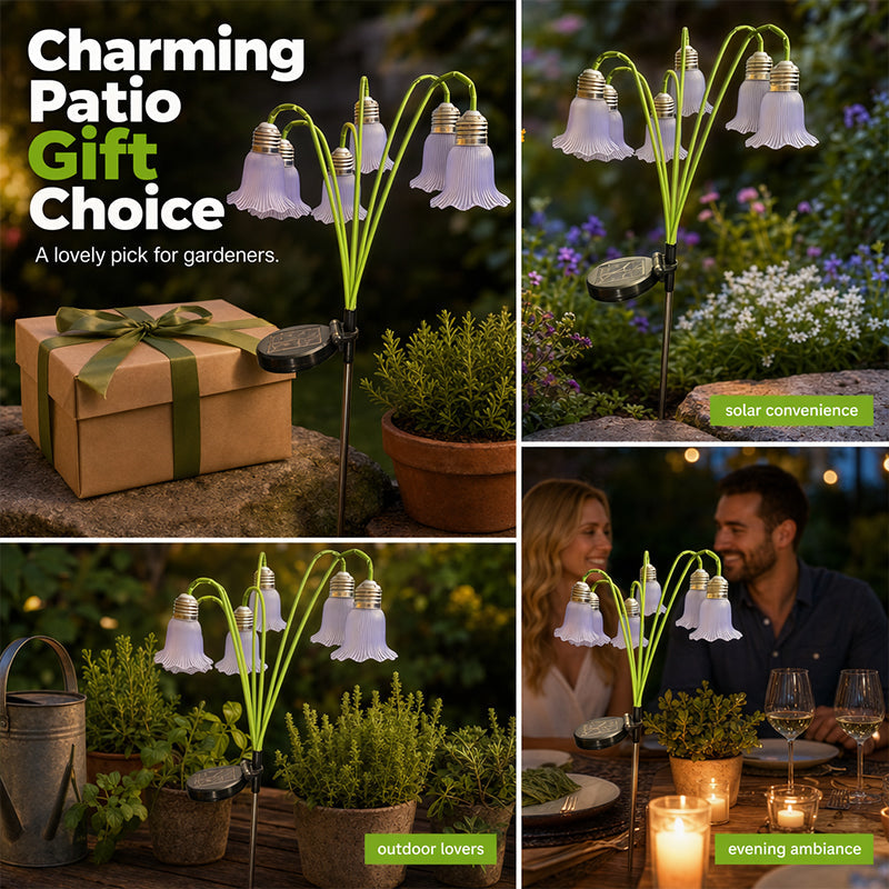 Solar Tulip Flower Garden Lights – Waterproof Outdoor Stake Lamp IP44