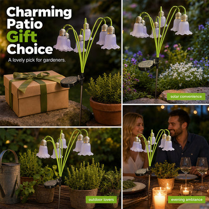 Solar Tulip Flower Garden Lights – Waterproof Outdoor Stake Lamp IP44